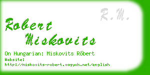 robert miskovits business card