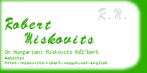 robert miskovits business card